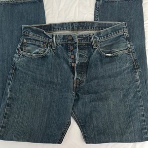 Mens Levi’s 501 button fly jeans size 32/32